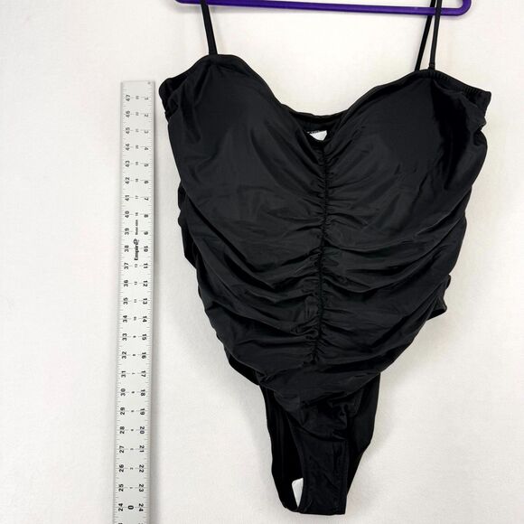 J.‎ Crew Black Swimsuit Ruched Sweetheart One-piece Womens Size 24 NEW - Picture 10 of 10